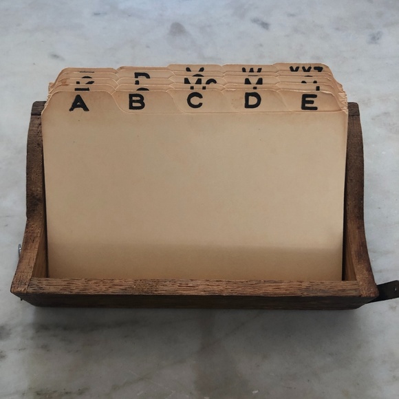 Other - Vintage Set of Alphabet Index Card Box Dividers